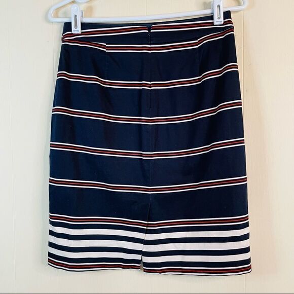 J. Crew Factory Striped The Pencil Skirt - Picture 2 of 3